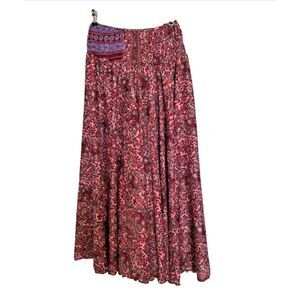 Boho S/M Palazzo Culottes Pink Purple hippie wide leg